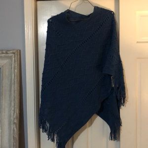 Modern Blue Poncho